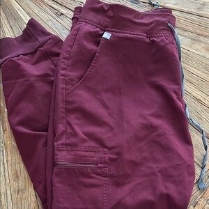 Women’s Figs Burgundy Zamora scrub  Pant